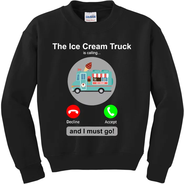 Ice Cream Truck Funny Ice Cream Truck Lover Gift Kids Sweatshirt