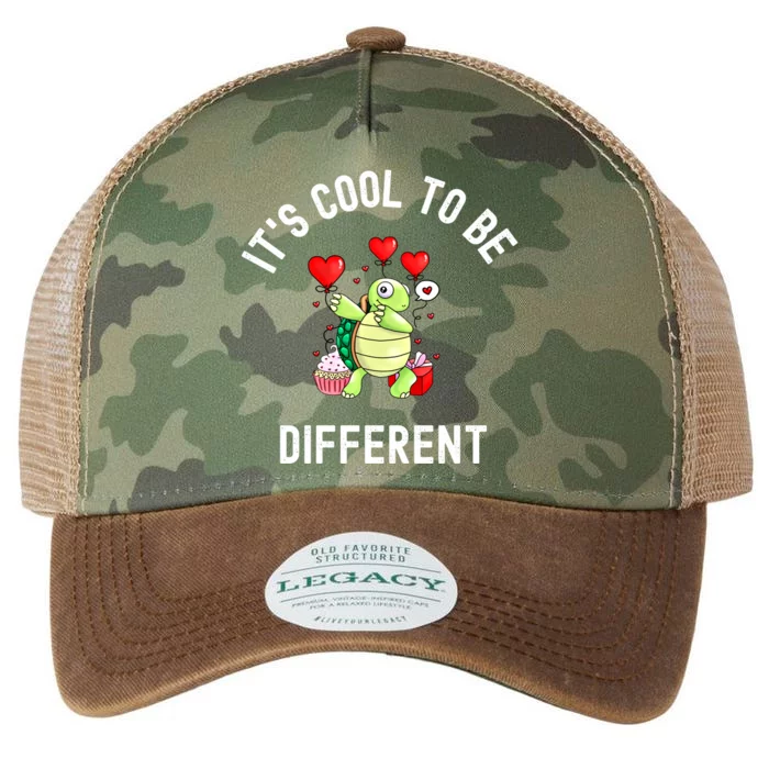 ItS Cool To Be Different Autism Awareness Dabbing Turtle Gift Legacy Tie Dye Trucker Hat