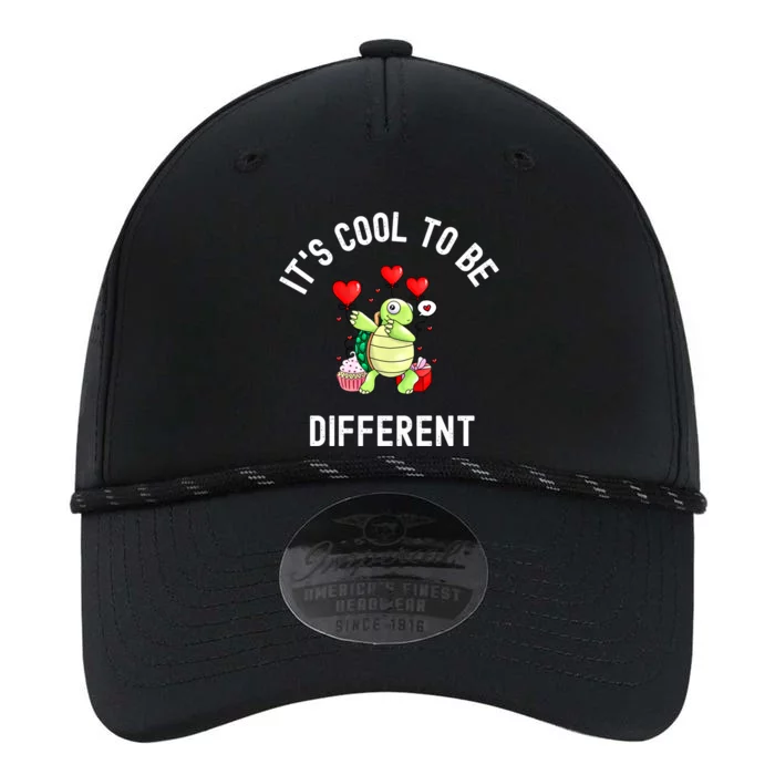 ItS Cool To Be Different Autism Awareness Dabbing Turtle Gift Performance The Dyno Cap