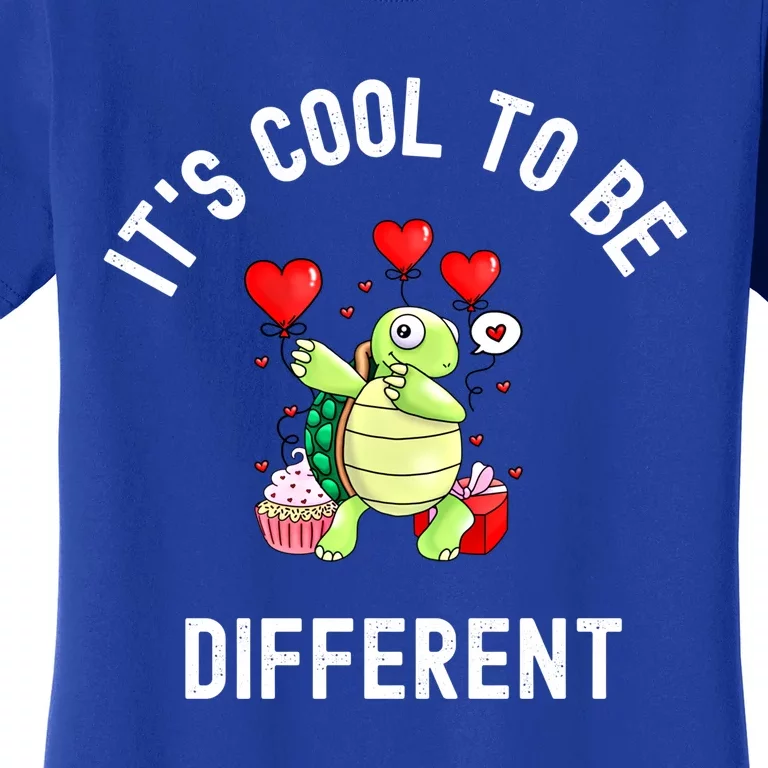 ItS Cool To Be Different Autism Awareness Dabbing Turtle Gift Women's T-Shirt