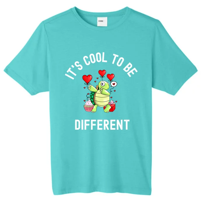 ItS Cool To Be Different Autism Awareness Dabbing Turtle Gift ChromaSoft Performance T-Shirt