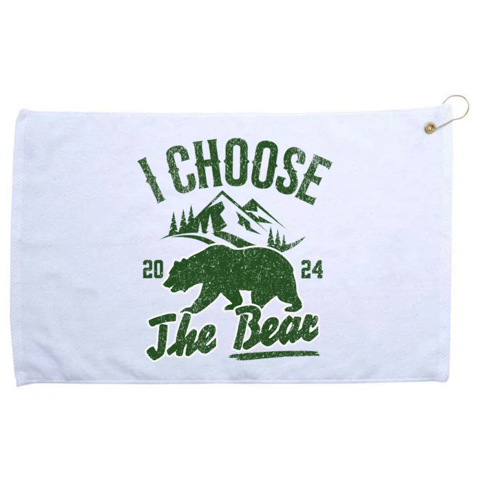 I Choose The Bear 2024 Grommeted Golf Towel