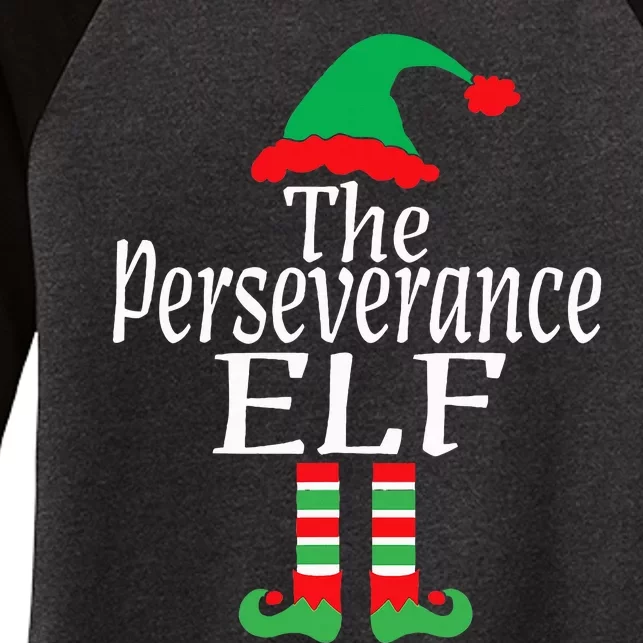 Inspirational Christmas The Perseverance Elf Encouragement Women's Tri-Blend 3/4-Sleeve Raglan Shirt