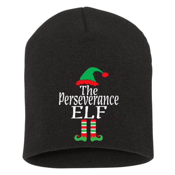 Inspirational Christmas The Perseverance Elf Encouragement Short Acrylic Beanie