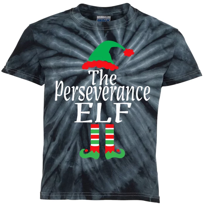 Inspirational Christmas The Perseverance Elf Encouragement Kids Tie-Dye T-Shirt