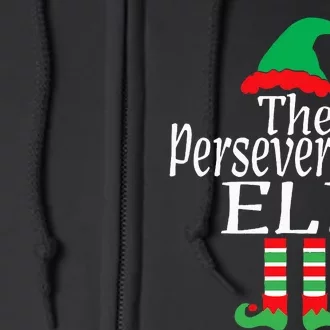 Inspirational Christmas The Perseverance Elf Encouragement Full Zip Hoodie