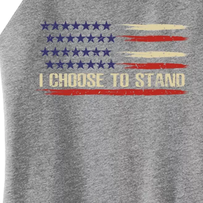 I Choose To Stand Great Gift Pledge Of Allegiance American Flag Gift Women’s Perfect Tri Rocker Tank