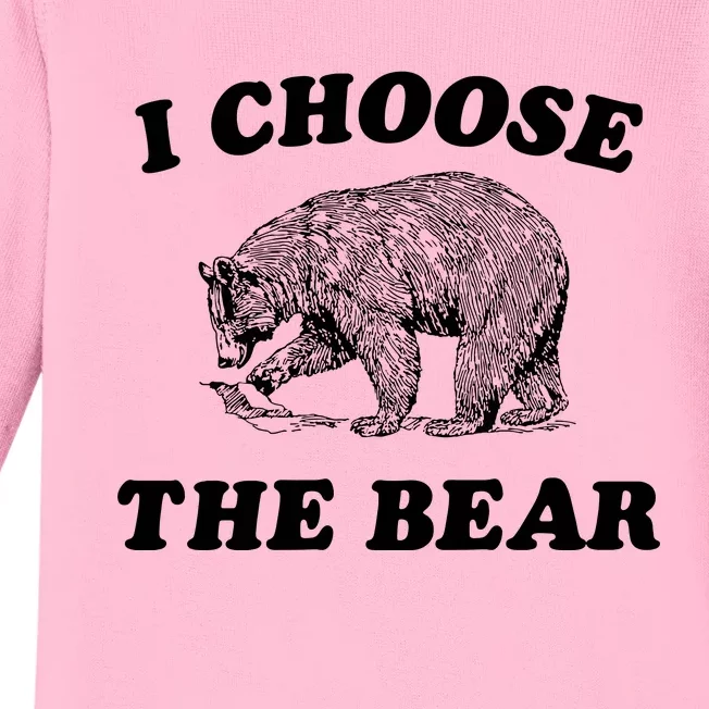 I Choose The Bear Baby Long Sleeve Bodysuit