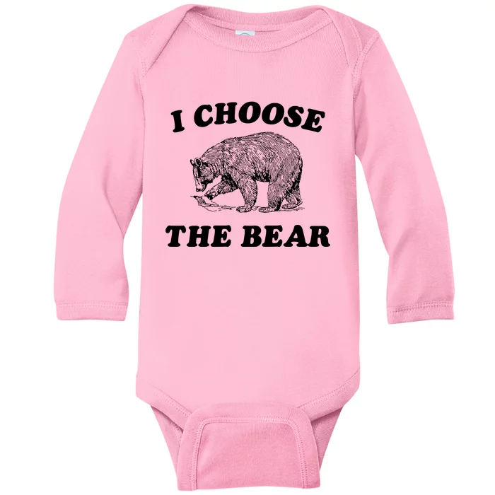 I Choose The Bear Baby Long Sleeve Bodysuit