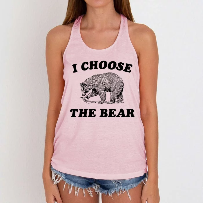 I Choose The Bear Women's Knotted Racerback Tank