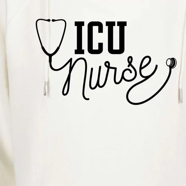 Intensive Care Unit Nurse Icu Nurse Gift Womens Funnel Neck Pullover Hood