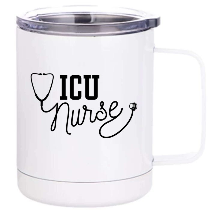 Intensive Care Unit Nurse Icu Nurse Gift Front & Back 12oz Stainless Steel Tumbler Cup