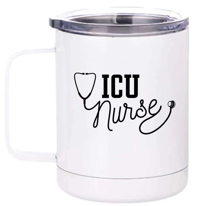 Intensive Care Unit Nurse Icu Nurse Gift Front & Back 12oz Stainless Steel Tumbler Cup