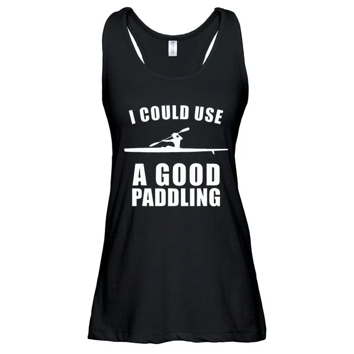 I Could Use A Good Paddling Funny Kayak Ladies Essential Flowy Tank