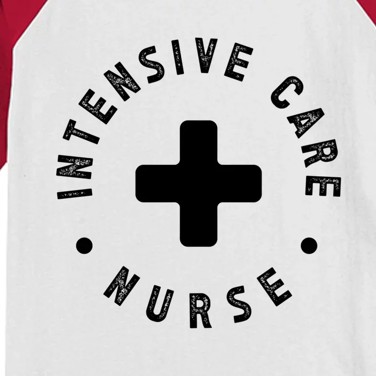 Intensive Care Unit Nurse Icu Nurse Icu Nursing Gift Kids Colorblock Raglan Jersey