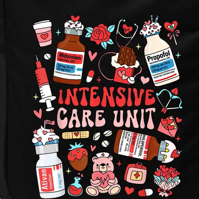 Intensive Care Unit Icu Nurse Happy ValentineS Day Retro Impact Tech Backpack