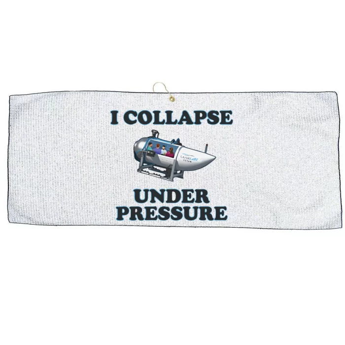 I Collapse Under Pressure Large Microfiber Waffle Golf Towel