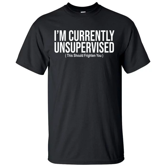 Im Currently Unsupervised This Should Frighten You Funny Tall T-Shirt