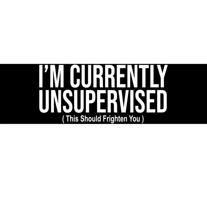 Im Currently Unsupervised This Should Frighten You Funny Bumper Sticker