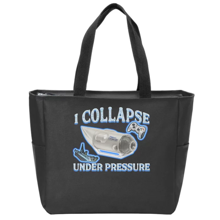 I Collapse Under Pressure Zip Tote Bag