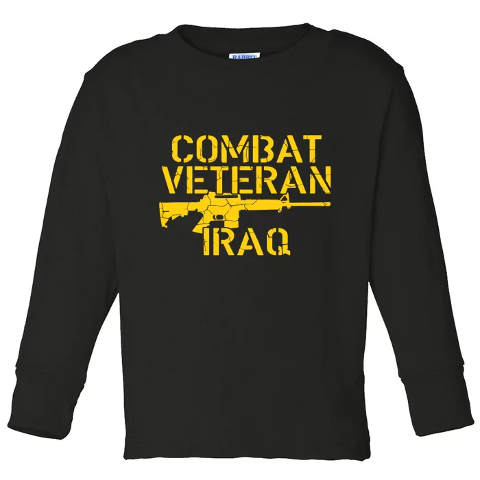 Iraq Combat Veteran Proud Toddler Long Sleeve Shirt