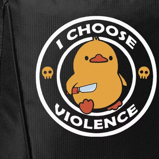 I Choose Violence Cute Duck City Backpack