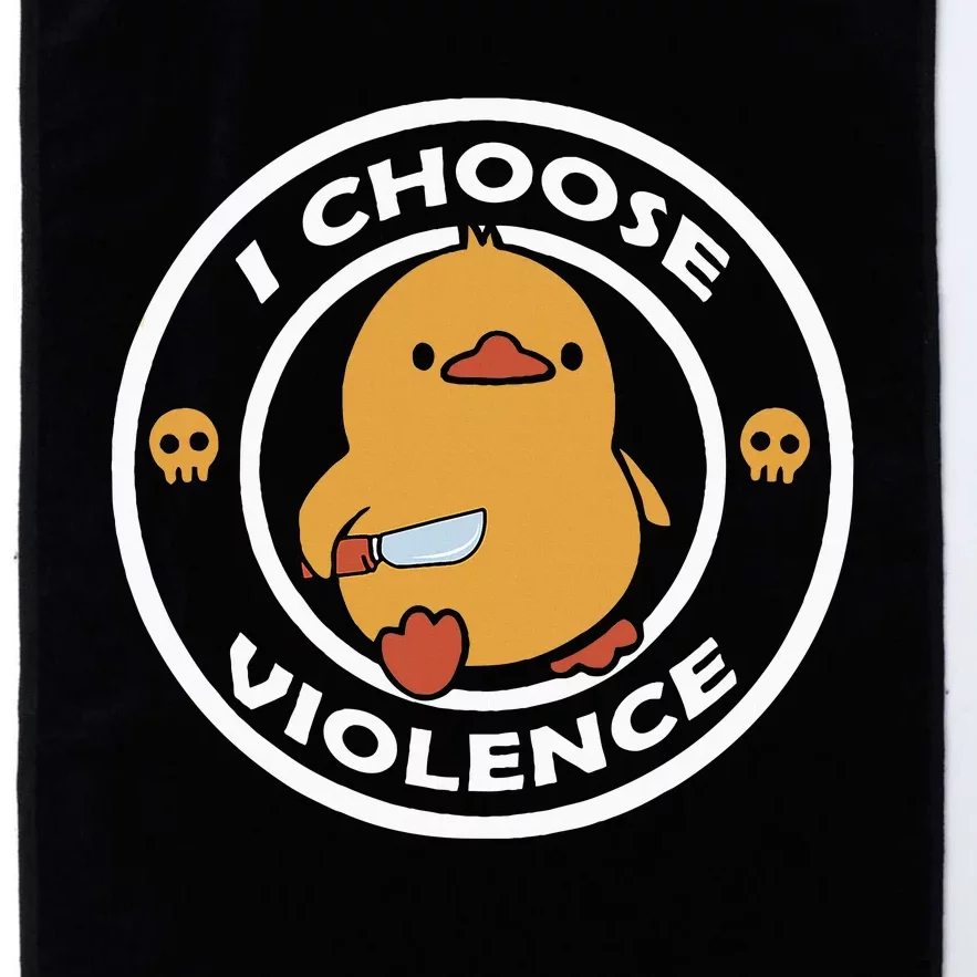 I Choose Violence Cute Duck Platinum Collection Golf Towel