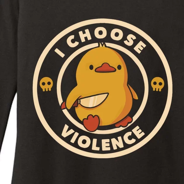 I Choose Violence Womens CVC Long Sleeve Shirt