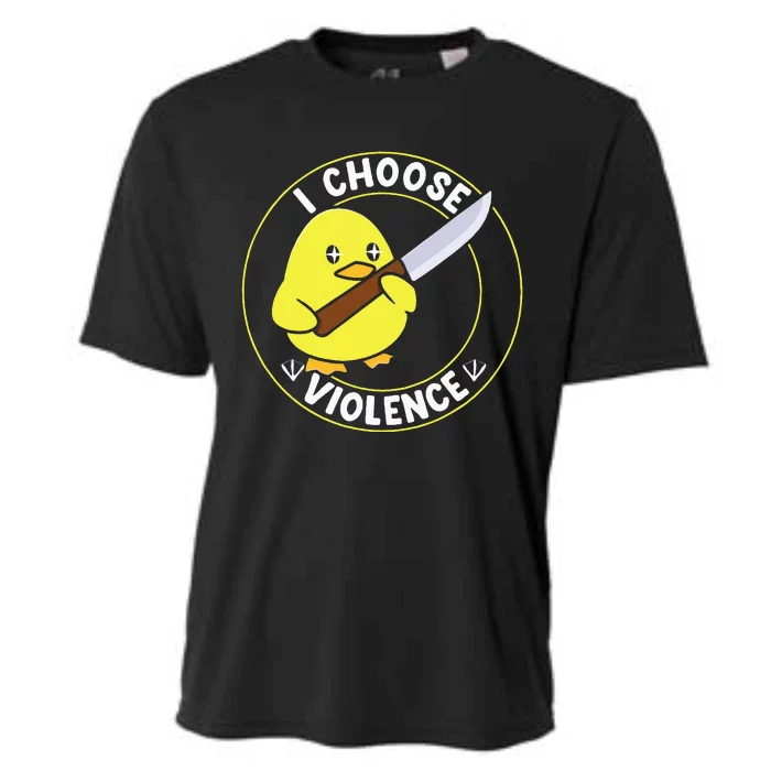 I Choose Violence. Duck Funny And Cool Cooling Performance Crew T-Shirt