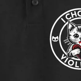 I Choose Violence Kitty Dry Zone Grid Performance Polo