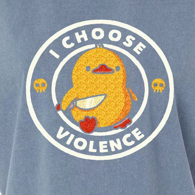 I Choose Violence Funny Duck Sayings Duck Animals Garment-Dyed Women's Muscle Tee