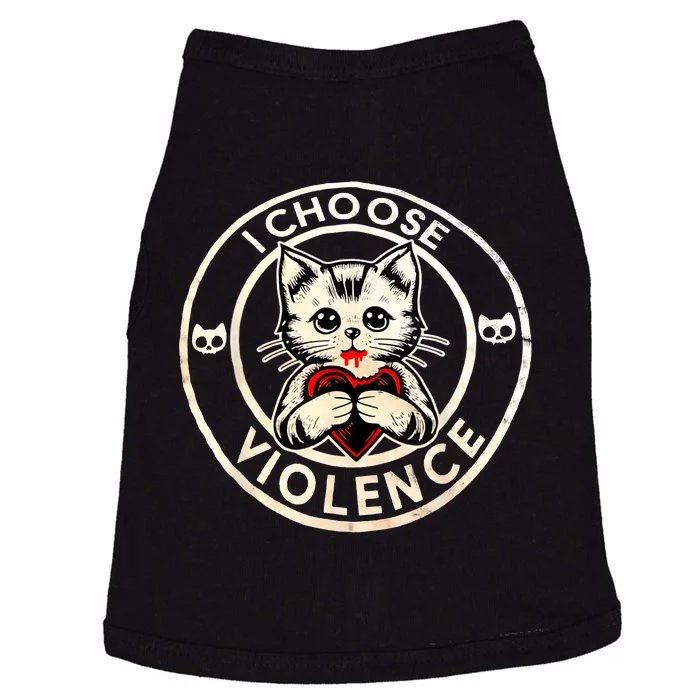 I Choose Violence Cat Doggie Tank