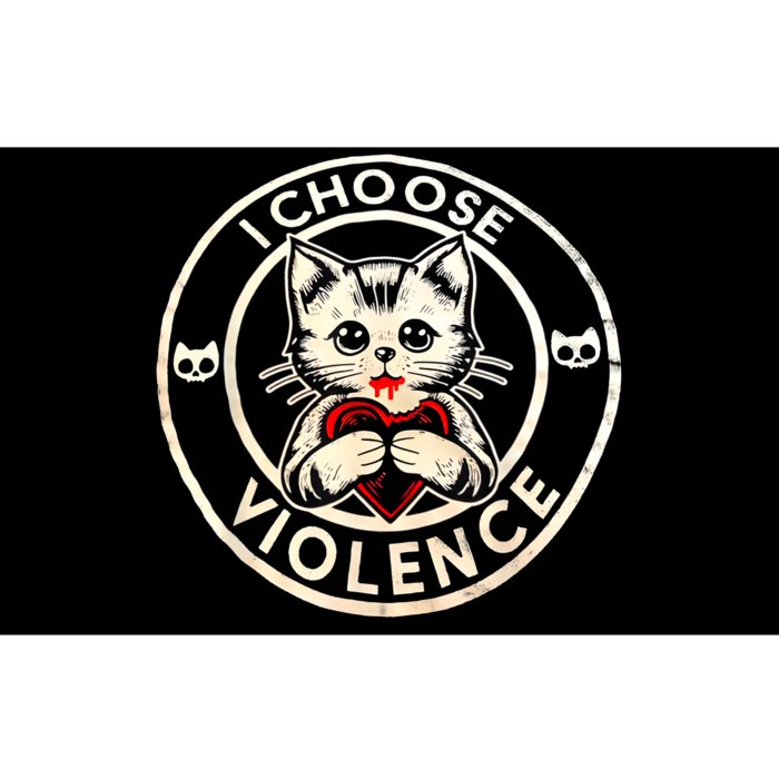 I Choose Violence Cat Bumper Sticker