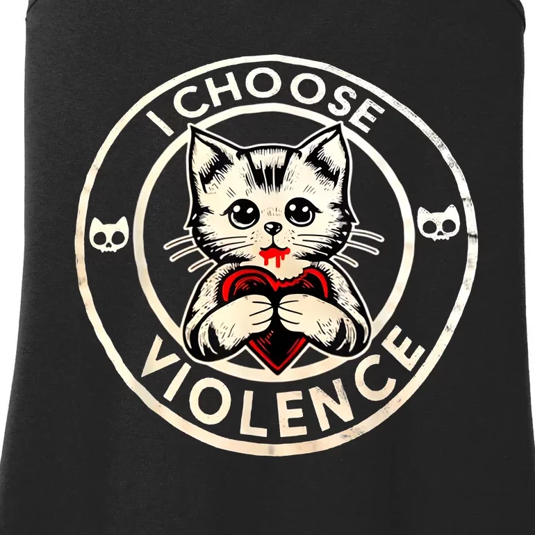 I Choose Violence Cat Ladies Essential Tank