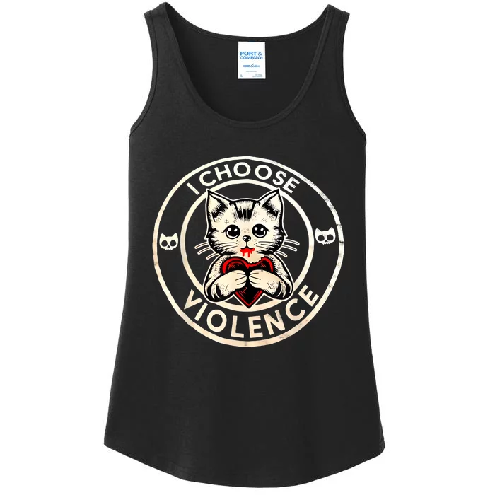 I Choose Violence Cat Ladies Essential Tank