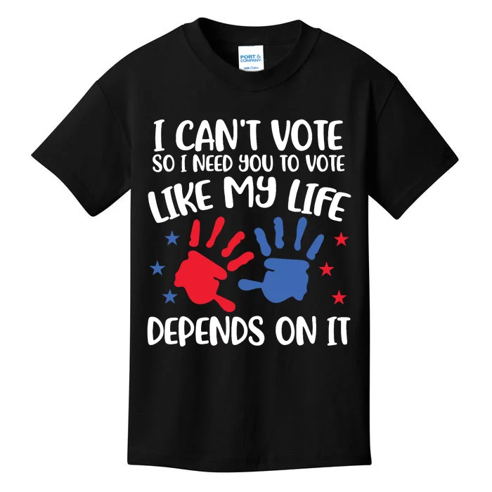 I Cant Vote But You Can Future Voter Kids T-Shirt