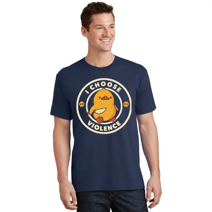 I Choose Violent Funny Duck T-Shirt