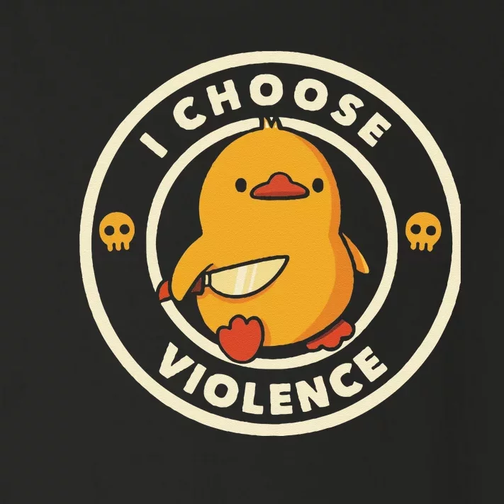 I Choose Violent Funny Duck Toddler Long Sleeve Shirt