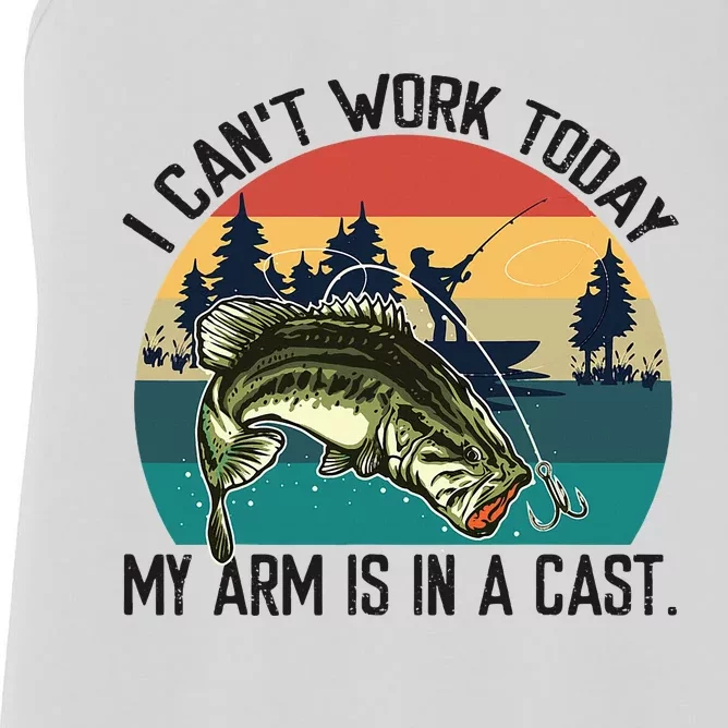 I CanT Work Today My Arm Is In A Cast Women's Racerback Tank