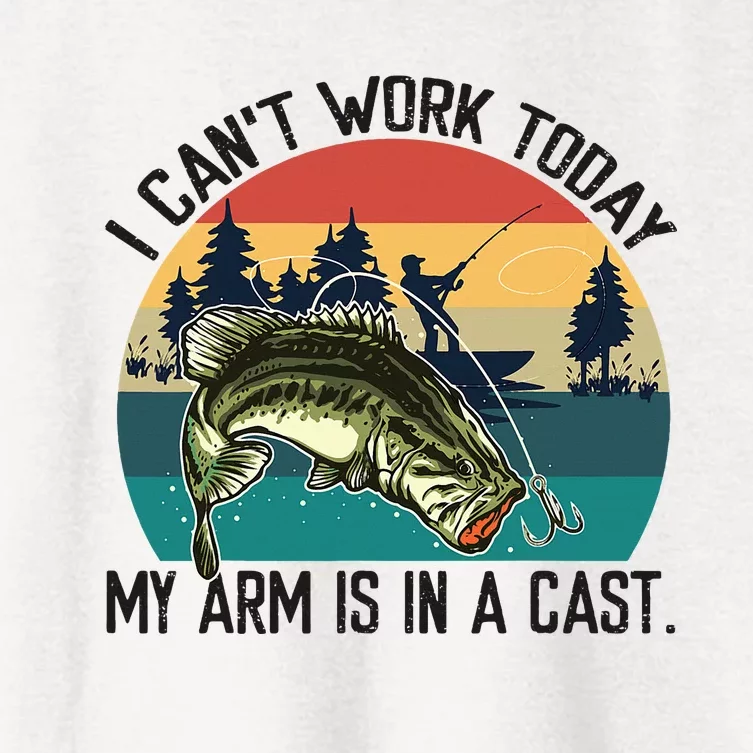 I CanT Work Today My Arm Is In A Cast Women's Crop Top Tee