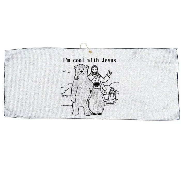 IM Cool With Jesus Large Microfiber Waffle Golf Towel