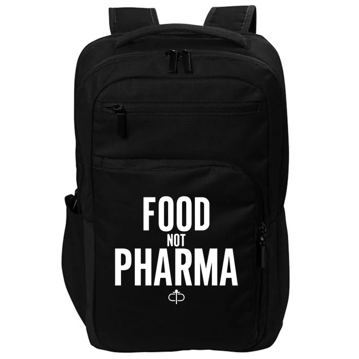 Ian Carroll Wearing Food Not Pharma Impact Tech Backpack