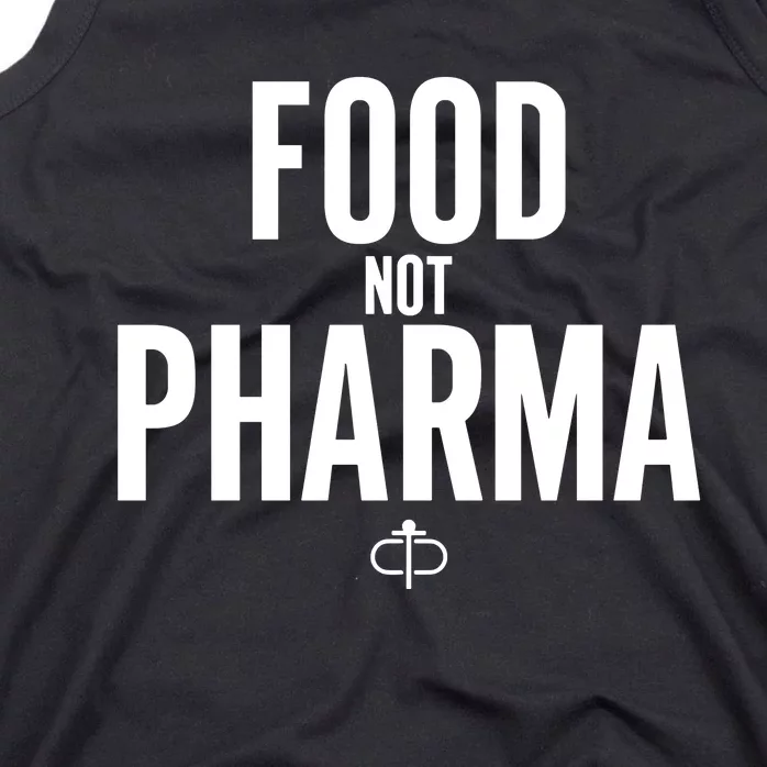 Ian Carroll Wearing Food Not Pharma Tank Top