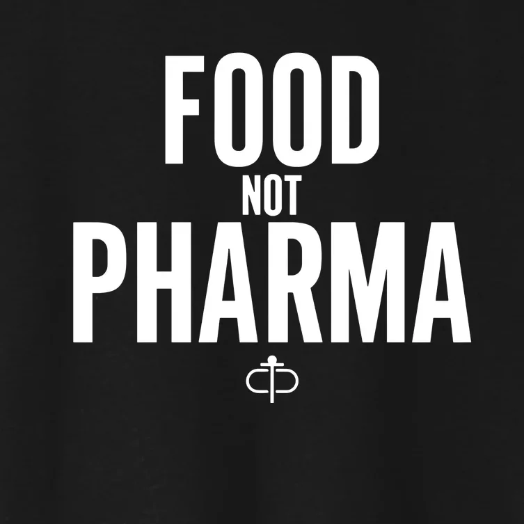 Ian Carroll Wearing Food Not Pharma Women's Crop Top Tee