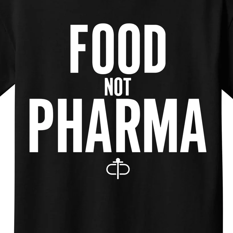 Ian Carroll Wearing Food Not Pharma Kids T-Shirt