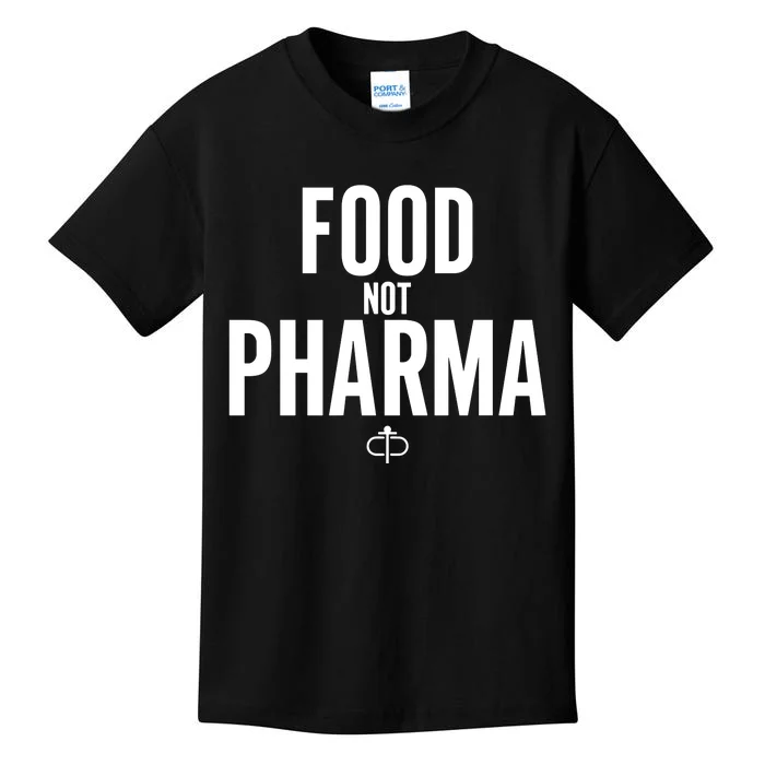 Ian Carroll Wearing Food Not Pharma Kids T-Shirt