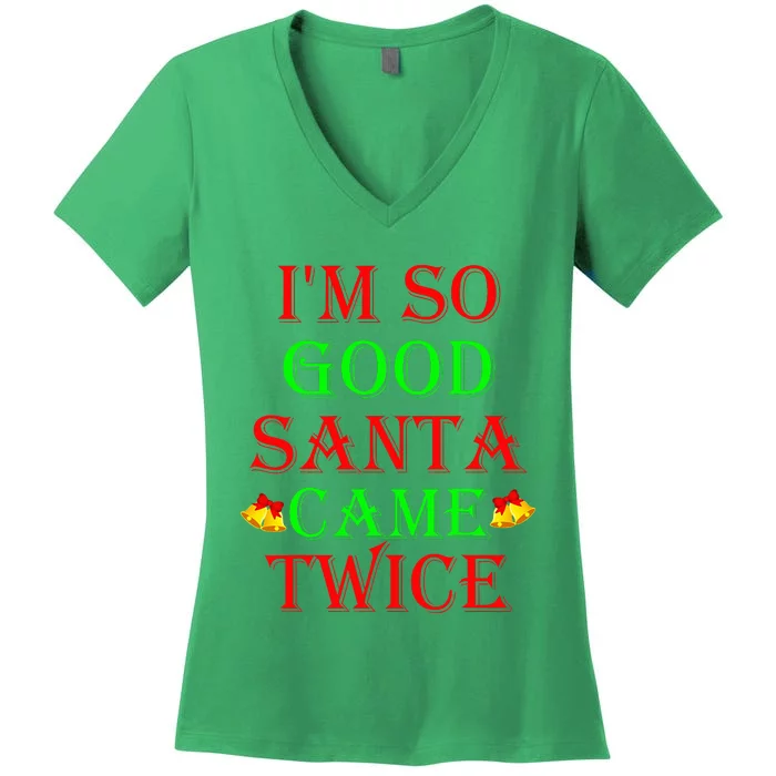 Inappropriate Christmas Xmas Party Women's V-Neck T-Shirt