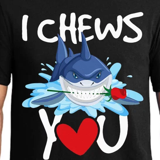 I Chews You Shark Lovers Wildlife Marine Biologist Science Pajama Set