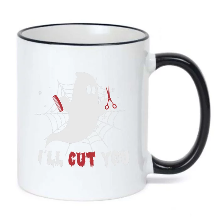 I’ll Cut You Hairdresser Ghost Halloween Black Color Changing Mug