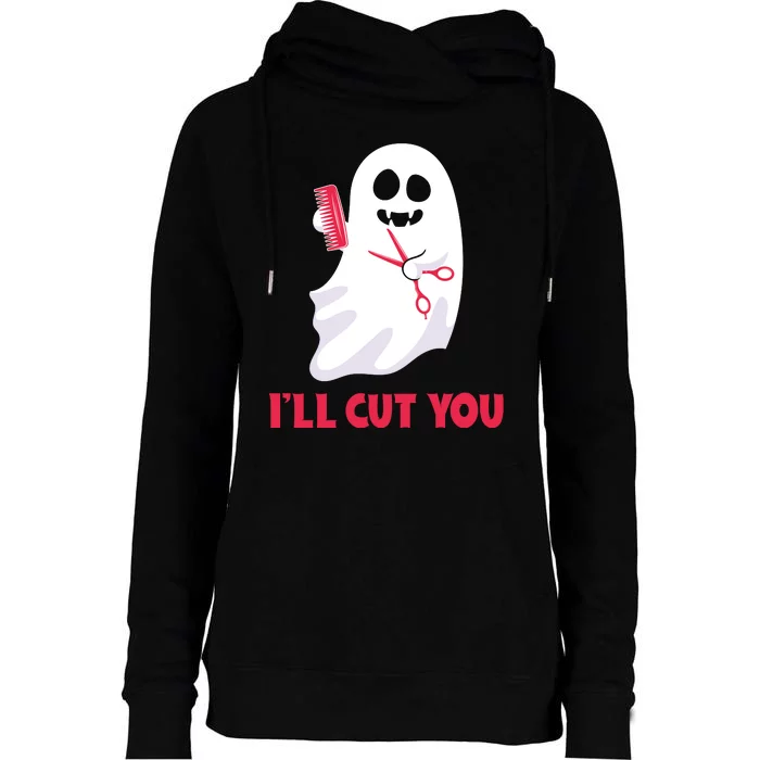 I'll Cut You Halloween Boo Hocus Pocus Halloween Day Womens Funnel Neck Pullover Hood